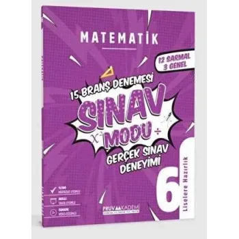 Pruva Akademi 6. Sınıf Matematik Sınav Modu 15 Deneme