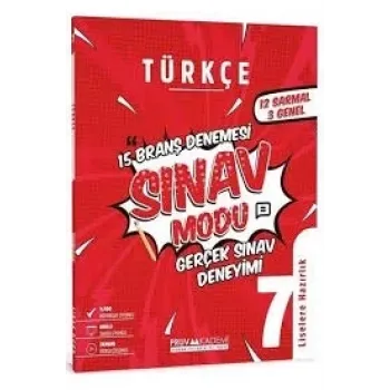PRUVA AKADEMİ 7. SINIF SINAV MODU BRANŞ DENEMESİ TÜRKÇE
