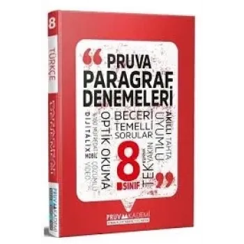 PRUVA AKADEMİ 8. SINIF PARAGRAF DENEMELERİ