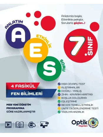 7. Sınıf Fen Bilimleri AES Etkinlikli Soru Bankası