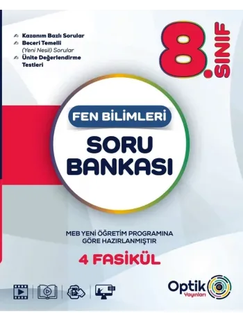 8. Sınıf Fen Bilimleri Soru Bankası Optik Yayınları