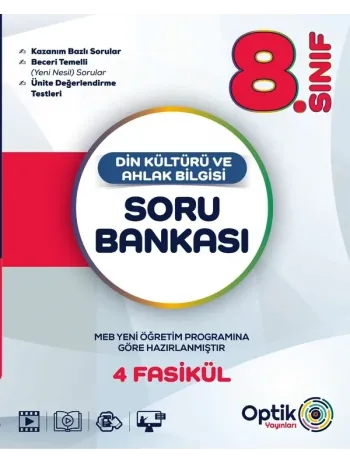 8. Sınıf Din Kültürü ve Ahlak Bilgisi Soru Bankası Optik Yayınları
