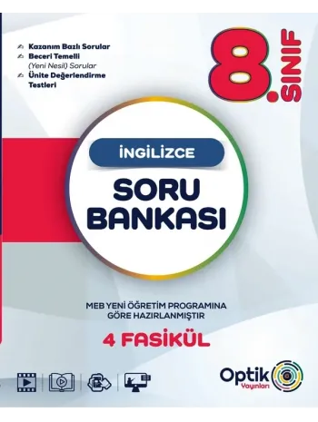 8. Sınıf İngilizce Soru Bankası Optik Yayınları