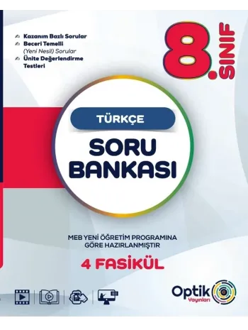 8. Sınıf Türkçe Soru Bankası Optik Yayınları