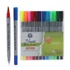 Masis S5204-12c Brushpen Fırça Uç Fineliner Kalem 12 Renk Pvc Paket
