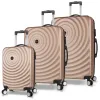 My Valice Drop Abs Kabin Orta Ve Büyük Boy Gold 3lü Valiz Seti
