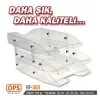 Ops 3lü Hareketli Evrak Rafı Şeffaf 4-rf303tr-5ops