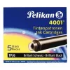 Pelikan Dolma Kalem Kartuş 4001 Dev Siyah 5li 310615