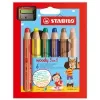 Stabilo Woody 3 İn 1 Pastel 6lı+kalemtraş 8806-3 51000991