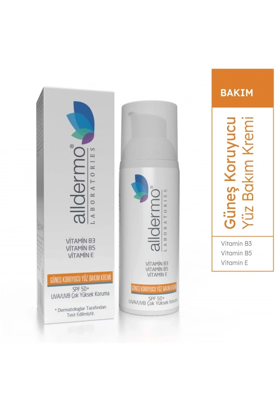 Alldermo Güneş Koruyucu Yüz Bakım Kremi SPF50+ 50 ml