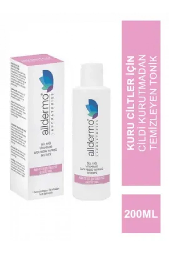 Alldermo Kuru Ciltler için Temizleyici Alkolsüz Tonik 200 ml