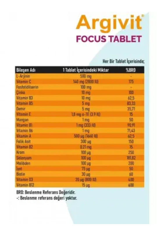 Argivit Focus 30 Tablet
