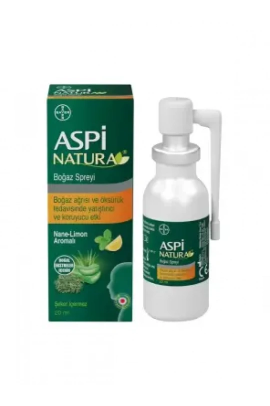Aspi Natura Boğaz Spreyi Nane- Limon 20 ml