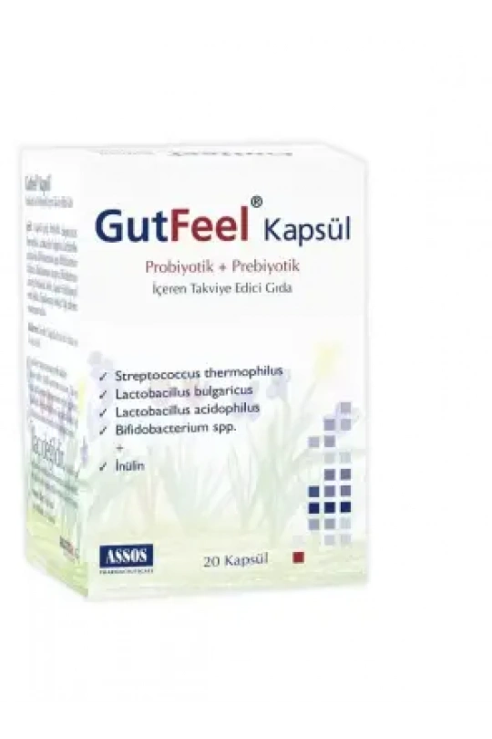 Assos Gutfeel Probiotik Prebiotik 20 Kapsül