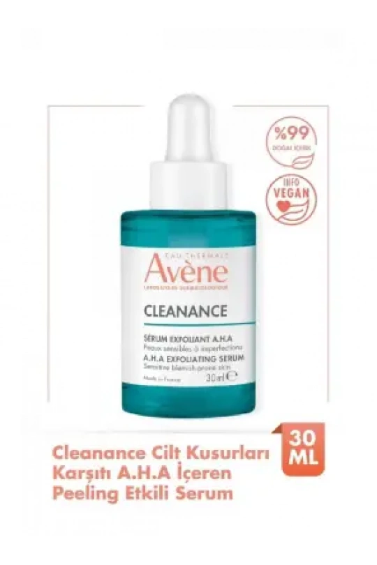 Avene Cleanance Peeling Etkili Laktik Asit ve Süksinik Asit İçeren Cilt Kusurları Karşıtı AHA Serum 30 ml