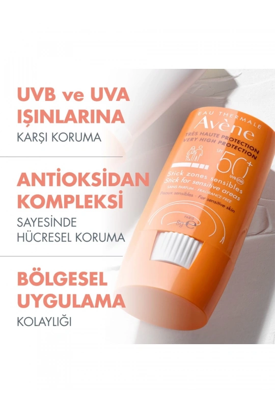 Avene Hassas Bölgeler için SPF 50+ Güneşten Koruyucu Stick 8 gr