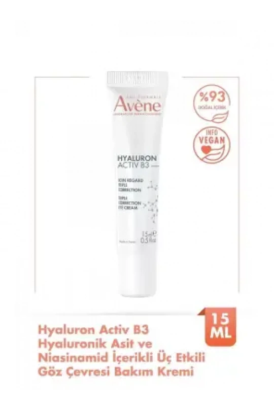 Avene Hyaluronik Asit ve Niasinamid İçerikli Üç Etkili Göz Çevresi Bakım Kremi 15 ml