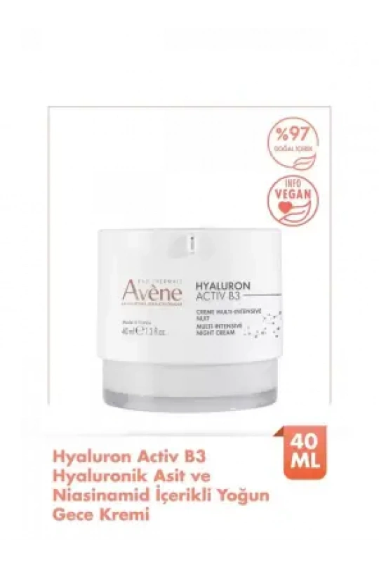 Avene Hyaluronik Asit ve Niasinamid İçerikli Yoğun Gece Kremi 40 ml