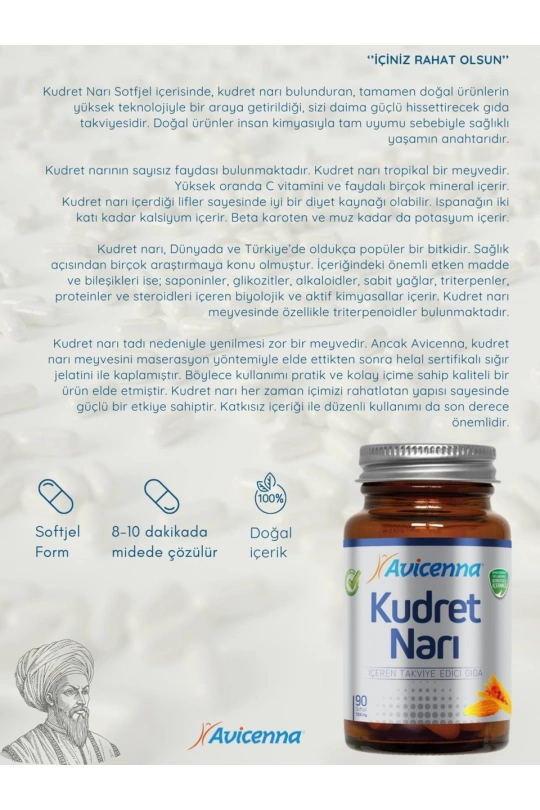 Avicenna Kudret Narı 90 Yumuşak Kapsül