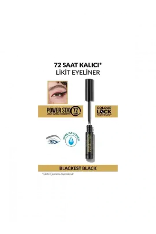 Avon Power Stay Uzun Süre Kalıcı Likit Eyeliner - Blackest Black -