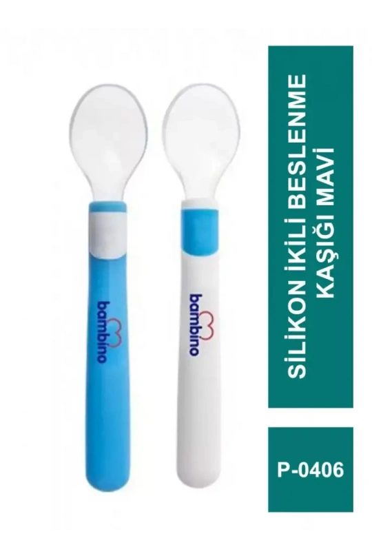 Bambino Silikon İkili Beslenme Kaşığı P-0406