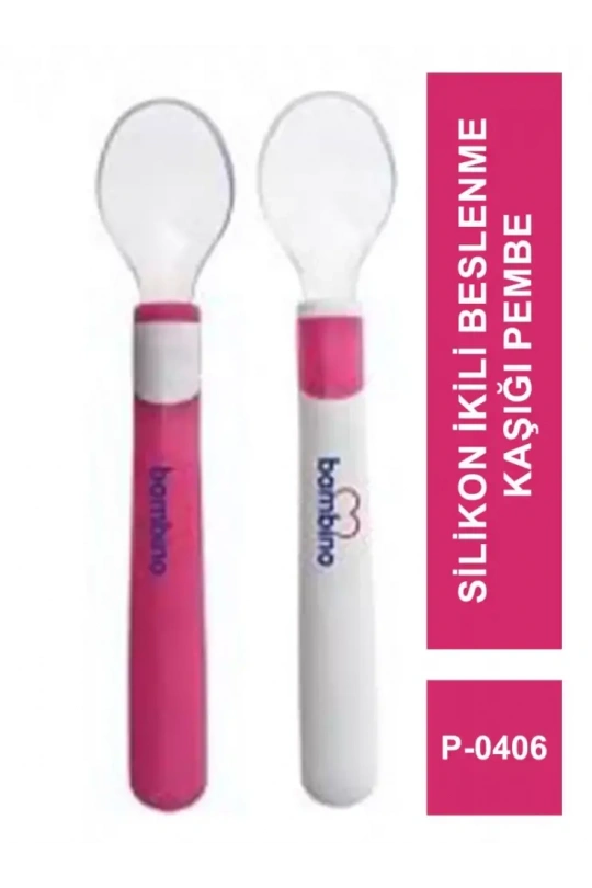Bambino Silikon İkili Beslenme Kaşığı P-0406