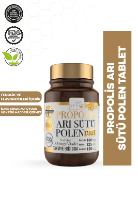 Beeo Up Propolis Arı Sütü Polen Yetişkin 60 Tablet