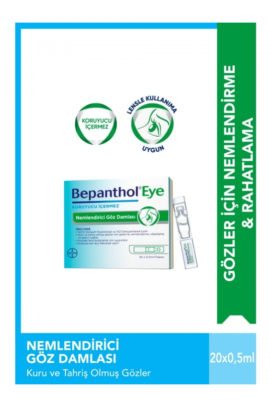 Bepanthol Eye Nemlendirici Göz Damlası 20x0,5 ml Flakon