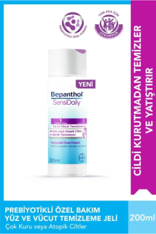 Bepanthol SensiDaily Yüz ve Vücut Temizleme Jeli 200ml