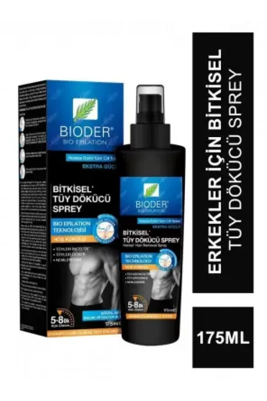 Bioder Erkekler İçin Bitkisel Tüy Dökücü Sprey 175 ml