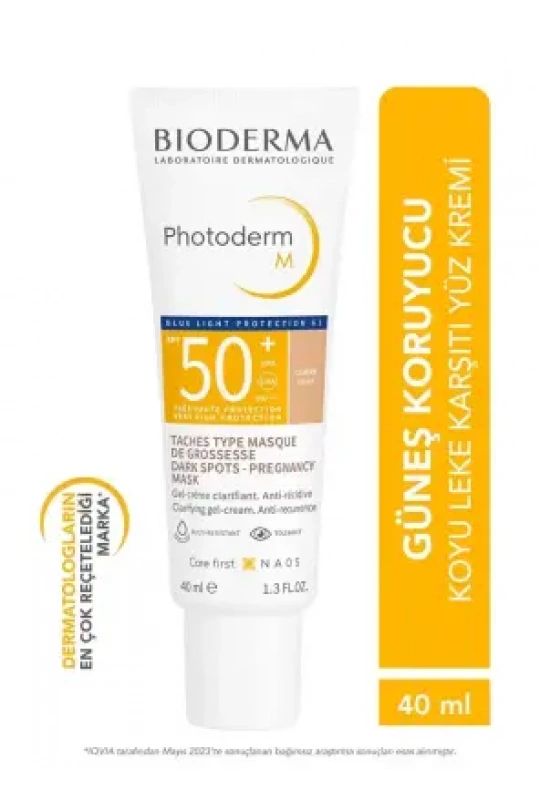 Bioderma Photoderm M SPF50+ Light Koyu Lekeye, Mavi Işığa Karşı SPF50+ Açık Renkli Yüz Güneş Kremi 40 ml