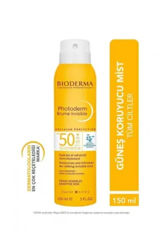 Bioderma Photoderm SPF 50+ Sun Mist Tüm Ciltler Yüksek Korumalı Vücut Güneş Koruyucu 150ml