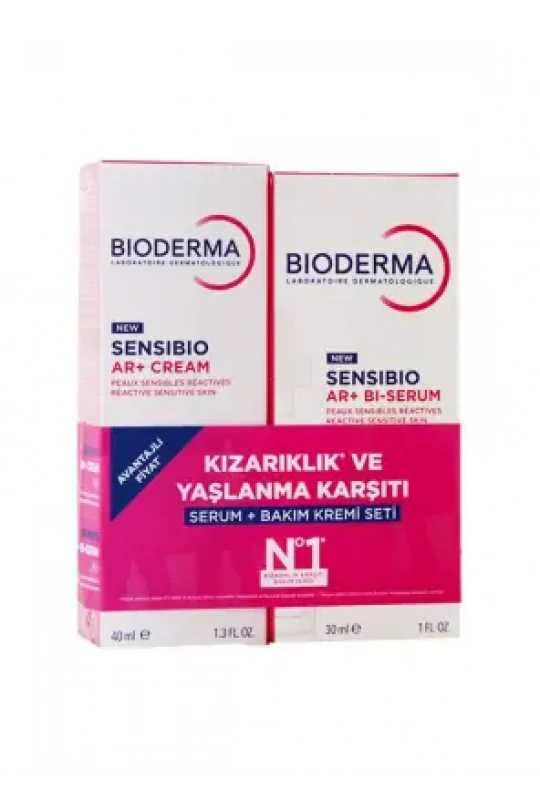 Bioderma Sensibio Ar+ Cream 40ml + Ar+ Bi-Serum 40ml | Kızarıklık ve Yaşlanma Karşıtı Set