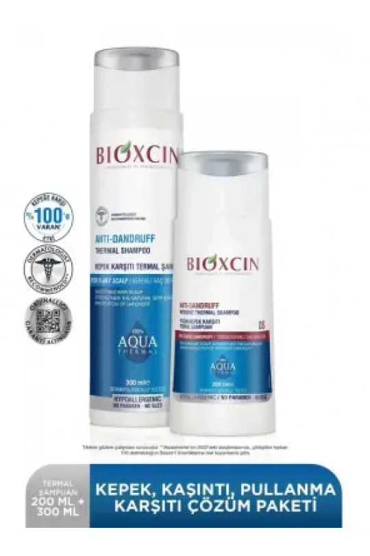 Bioxcin Aqua Thermal Kepek Karşıtı+Yoğun Kepek Karşıtı Şampuan Seti 200 ml + 300 ml