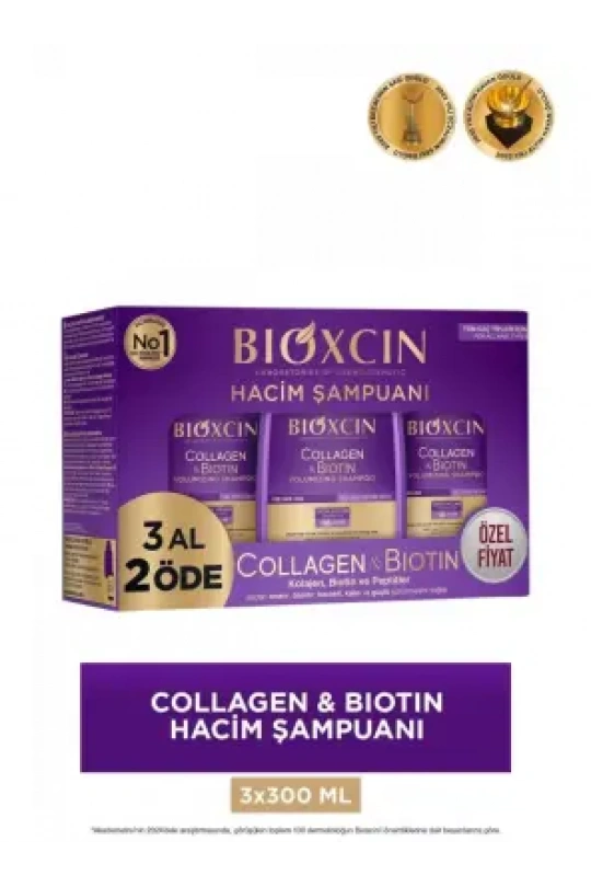 Bioxcin Collagen & Biotin Hacim Şampuanı 3AL2ÖDE