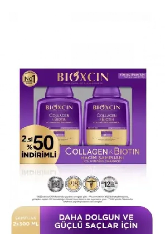 Bioxcin Collagen&Biotin Şampuan 300ml - 2.si %50 İndirimli