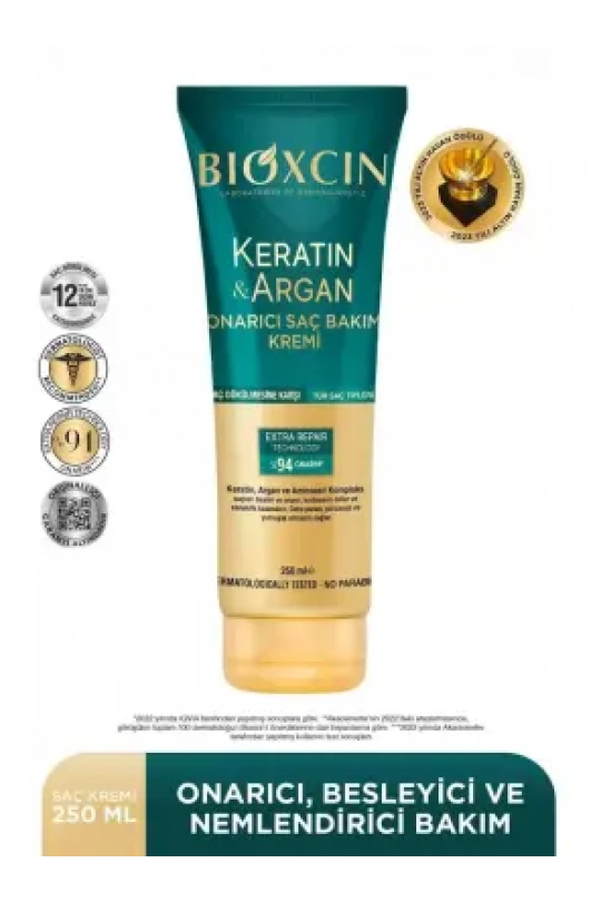 Bioxcin Keratin & Argan Onarıcı Saç Bakım Kremi 250 ml