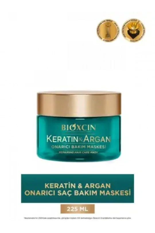 Bioxcin Keratin & Argan Onarıcı Saç Bakım Maskesi 225 ml