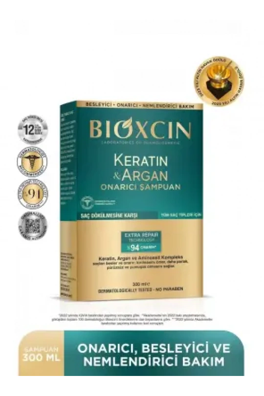 Bioxcin Keratin & Argan Onarıcı Şampuan 300 ml