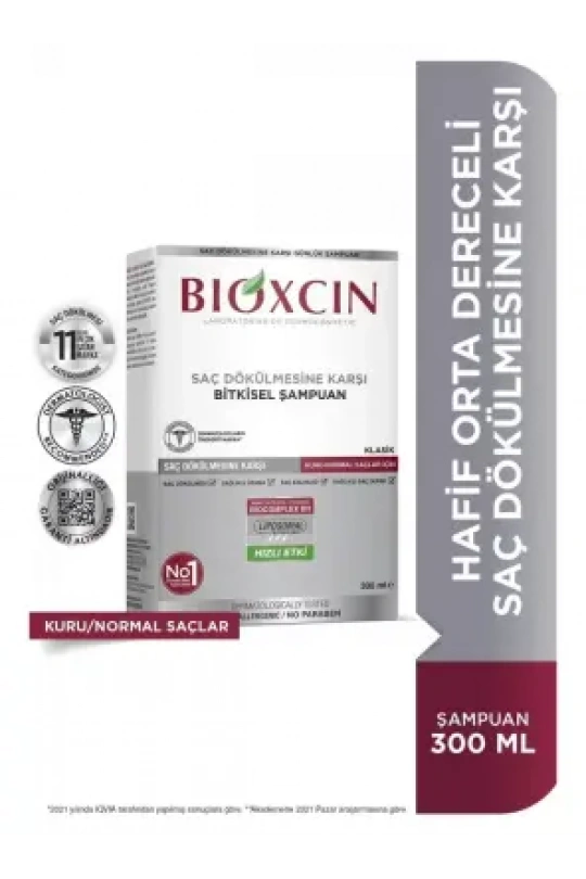 Bioxcin Klasik Şampuan Kuru-Normal Saçlar 300 ml