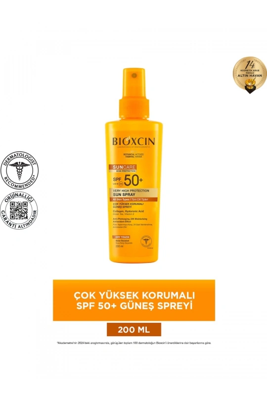 Bioxcin Sun Care Spf 50 Yüz Güneş Kremi 50 ml + Vücut Güneş Spreyi 200 ml - Kuru/Normal Cilt