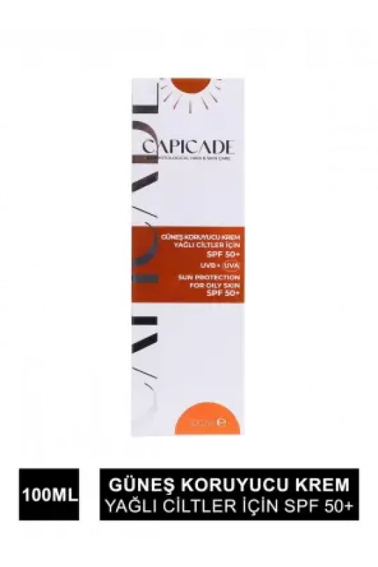 Capicade Güneş Koruyucu Krem Spf 50+ Yağlı Cilt 100 ml