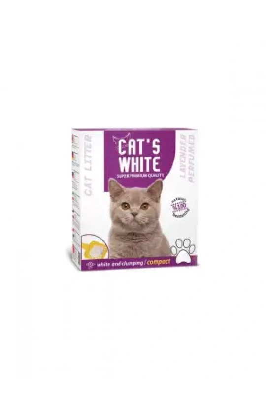 CatS White Premium Lavanta Kokulu Topaklaşan Kedi Kumu 6 L
