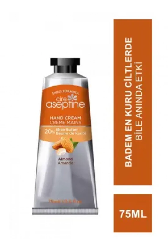 Cire Aseptine %20 Shea Butter El Kremi Badem 75 ml
