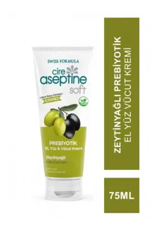 Cire Aseptine Soft Prebiyotik Zeytinyağlı El Yüz Vücut Kremi 75 ml