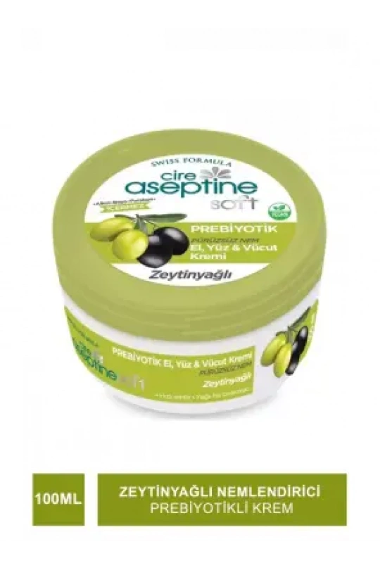 Cire Aseptine Soft Zeytinyağlı Nemlendirici Pürüzsüzleştirici Prebiyotikli Krem 100 ml