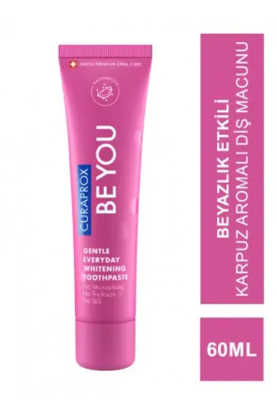 Curaprox Be You Beyazlatıcı - Karpuz - Diş Macunu - Pink 60 ml