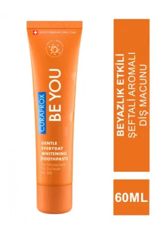 Curaprox Be You Beyazlatıcı - Şeftali - Kayısı - Diş Macunu - Orange 60 ml