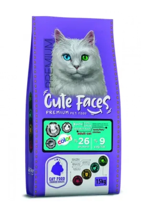 Cute Faces Premium Adult Cat 26/9 Multicolor