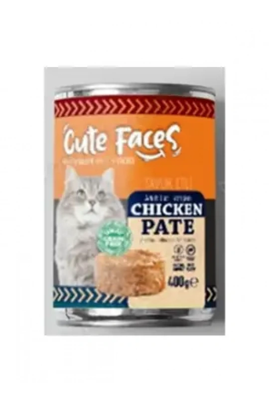 Cute Faces Tahılsız Pate Tavuk Etli Kedi Konserve 400 gr